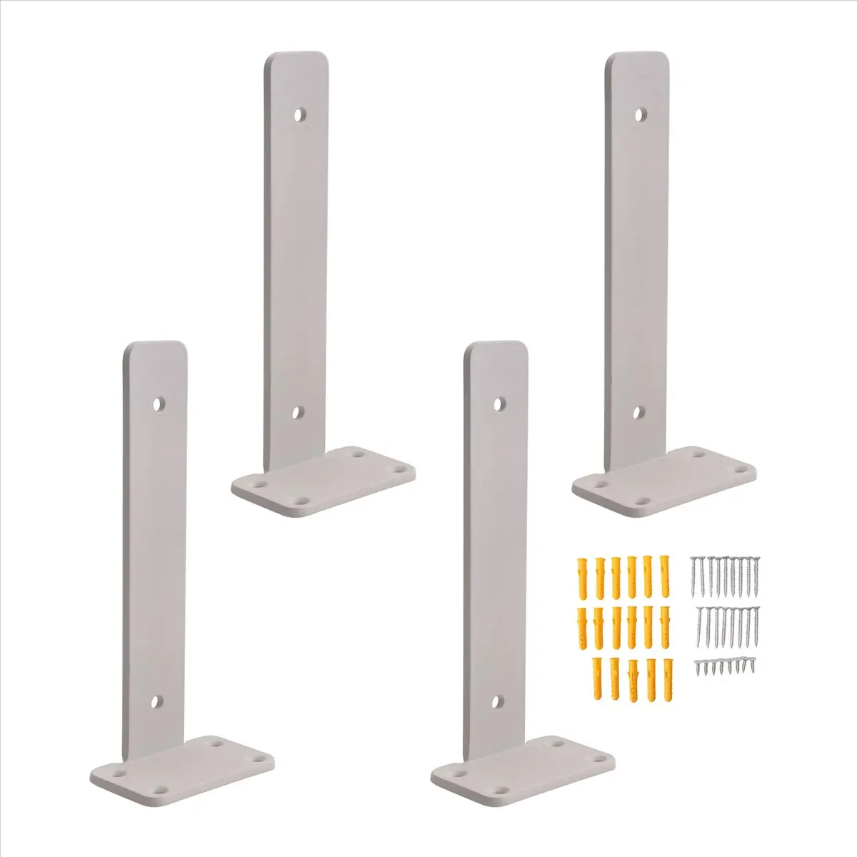 

【STOCK】4Pack Floating Shelf Bracket 8 Inch, Industrial Heavy Duty Shelf Brackets L Brackets Hidden Metal Shelf Bracket