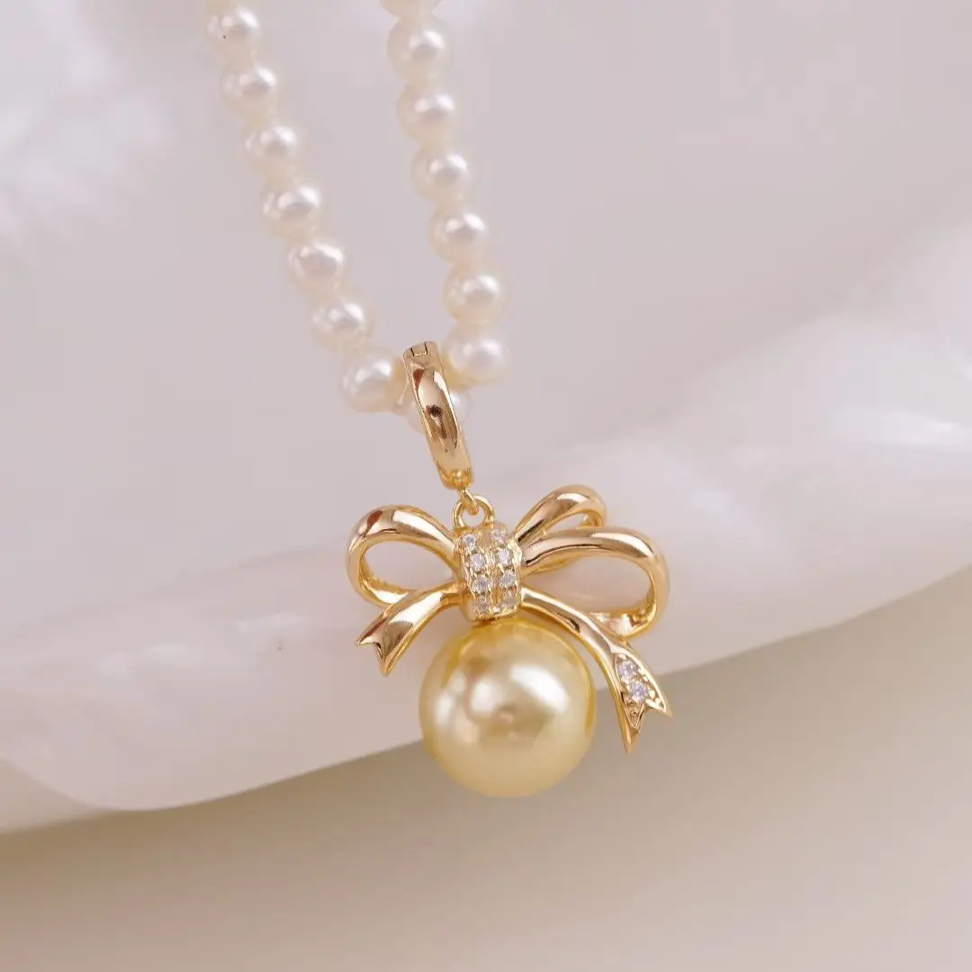 Wholesale S925 Sterling Silver Pendant Mounts Base Findings Settings Mountings Jewelry Fittings for 10-11mm Pearls 3pcs/lot