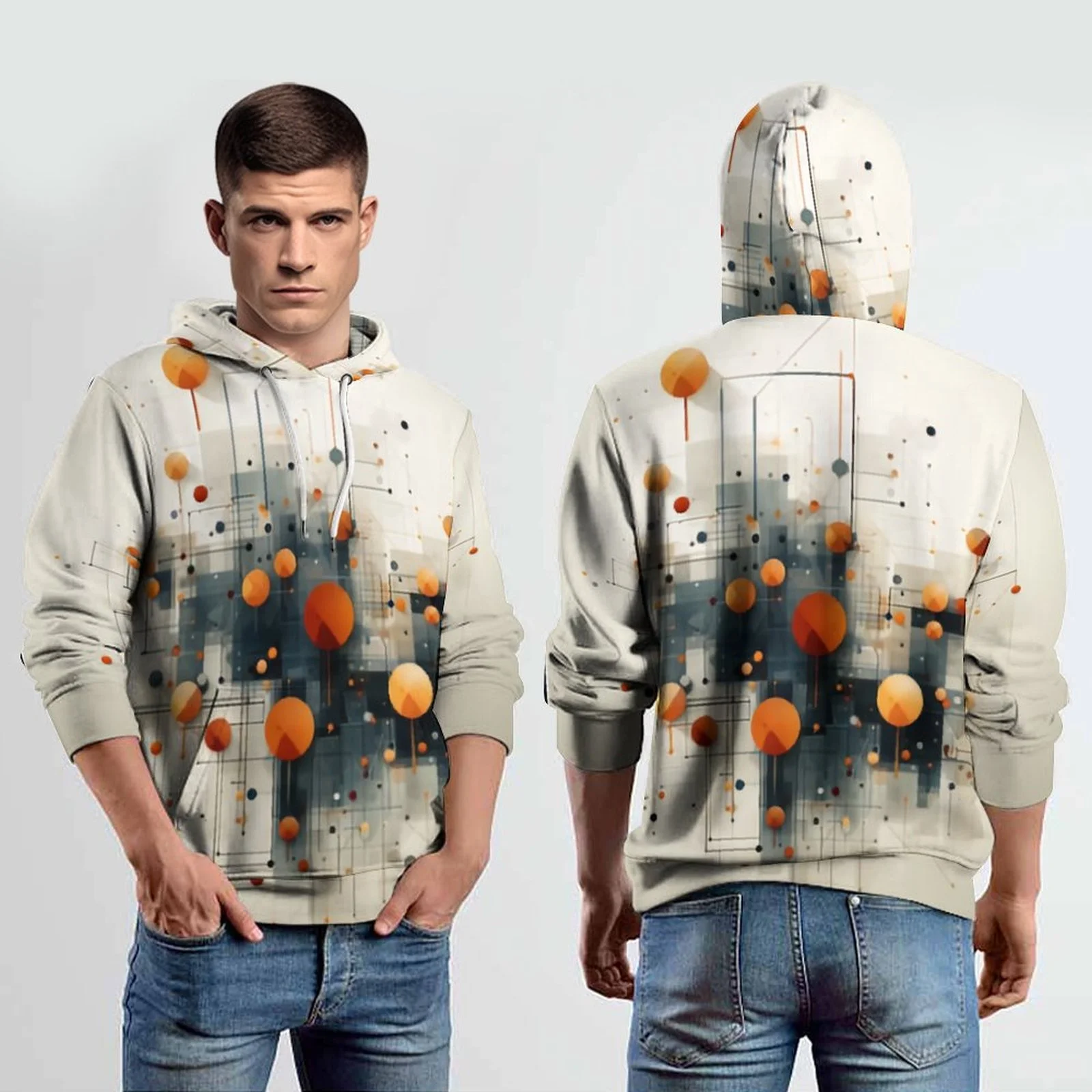 2023 new Men's 3D Multiple fashion options Hooded Sweatshirt, Fashion Sweatshirt, Hip Hop, Harajuku Fashion, Retro Apparel