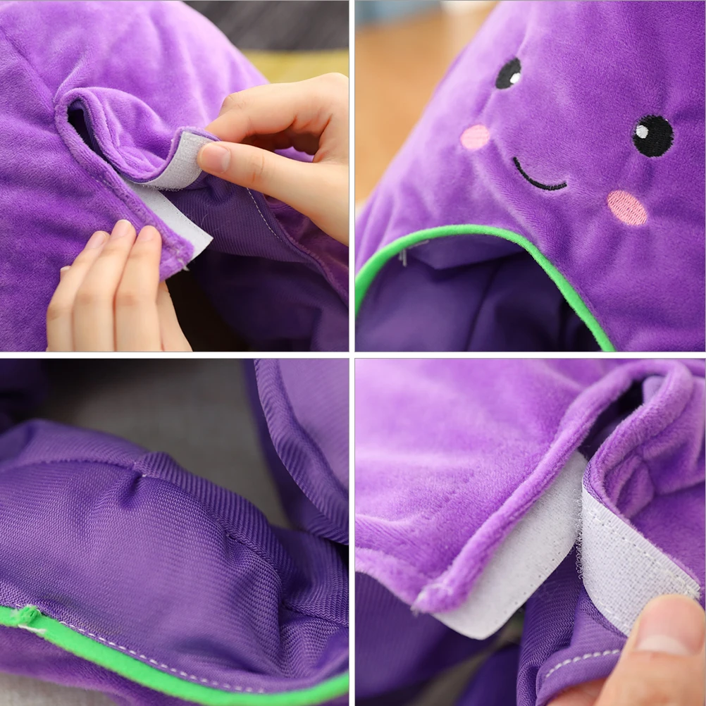 

1 pc Eggplant Head Hat Soft Wearable For Masquerade Carnival Music Festival Role Play Dance Photo Prop Party Novelty Costume