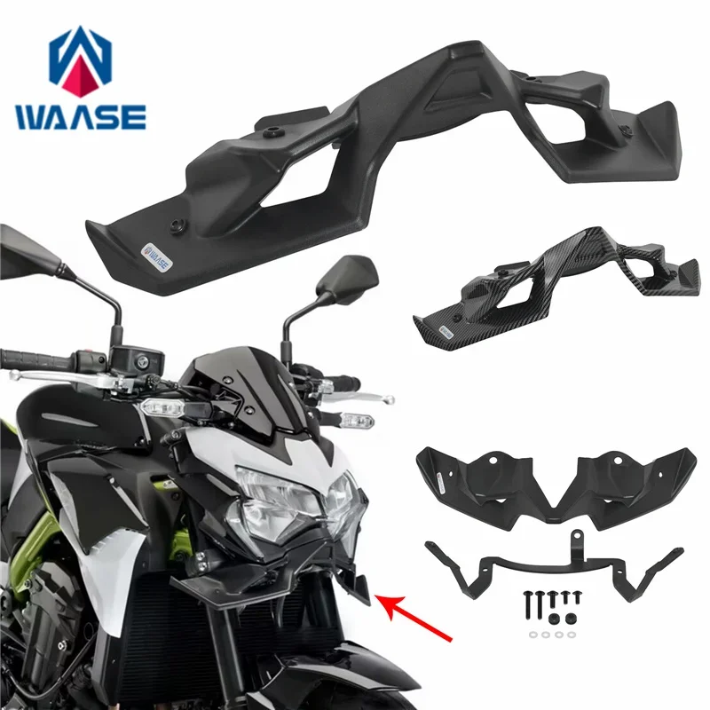 

waase For Kawasaki Z900 Z 900 ABS 2020 2021 2022 2023 2024 Front Wheel Fender Beak Nose Cone Extension Cover Extender Cowl