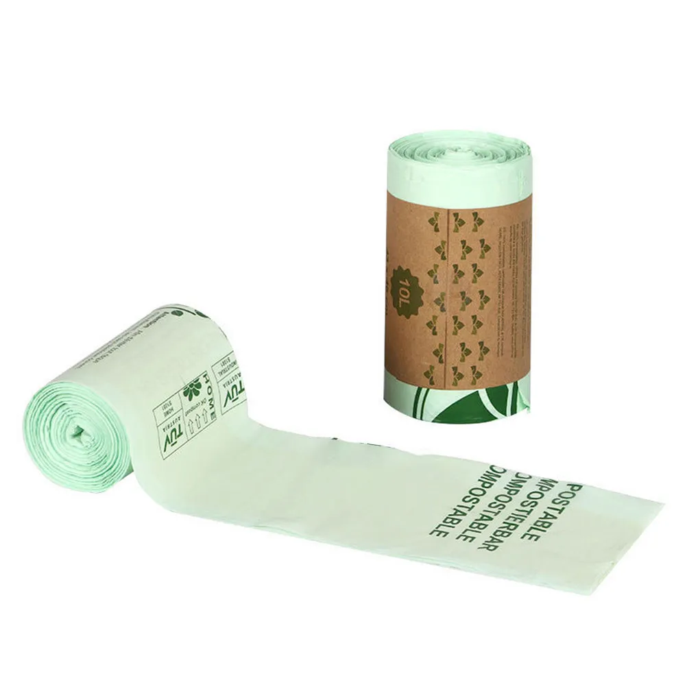 50Pcs Compostable Pet Waste Bags Corn Starch Based Eco Friendly Biodegradation Poop Bags with Roll Dispenser for Dogs Cats