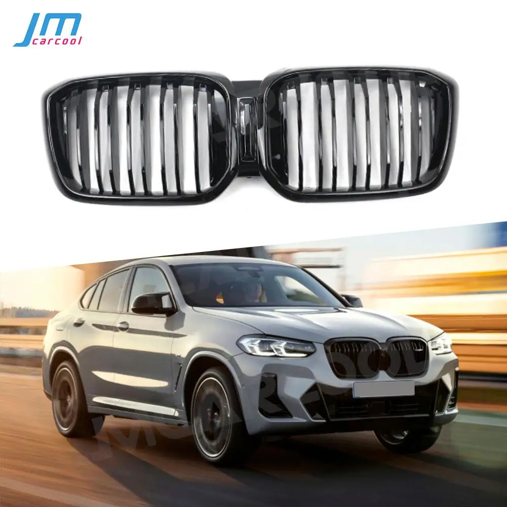 

ABS Car front grille for BMW X3 X4 G01 G02 2022+ Car Styling Gloss Black Front Bumper Racing Grills Front Grille