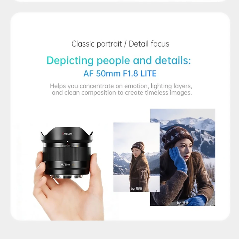 7artisans APS-C Auto Focus Lens 25mm 35mm 50mm F1.8 Large Aperture Fixed Focus Camera Lens for Sony A7III Fuji X-T100 Nikon Z9