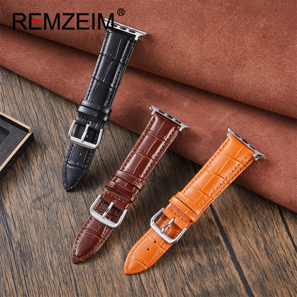 حزام ساعة عتيق لسلسلة ساعات أبل Ultra/10/9/8/7/SE/6/5/4/3/2/1 حزام جلدي بأنماط الخيزران 49/46/45/44/42/41/40/38 مللي متر