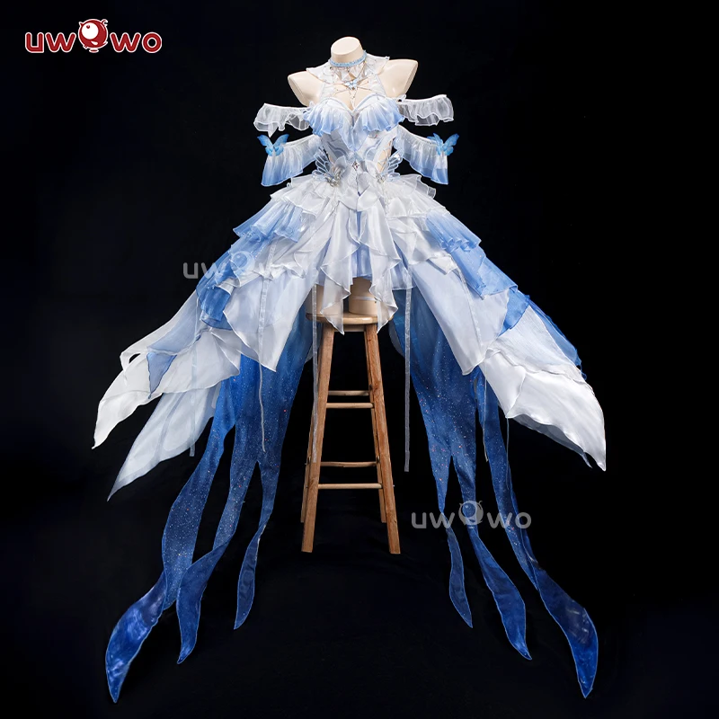 재고 있음 UWOWO Shorekeeper 코스프레 게임 Wuthering Waves Shorekeeper Fanart Oath 웨딩 드레스 WuWa 코스프레 의상 할로윈 비용