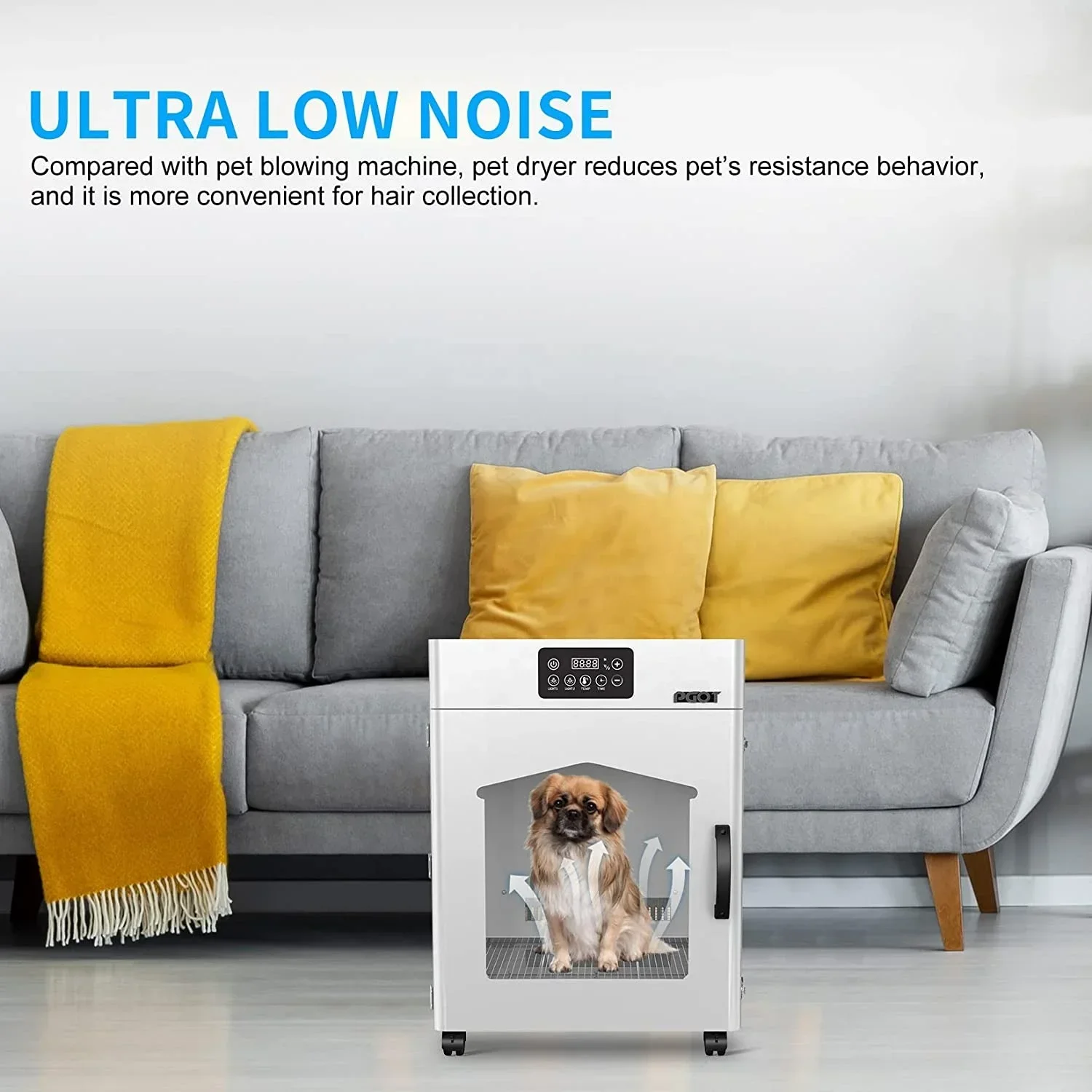 360 Quiet High-Velocity Pet Hair Dryer Machine For Small Medium Dog And Cat Pet Blower Full Automatic Dog Grooming