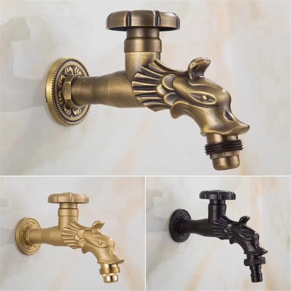 Antique Mop Tap Faucet Bibcock Faucet Garden Faucet Crane Brass Gray Bathroom Mop Sink Faucets  Water Taps Garden