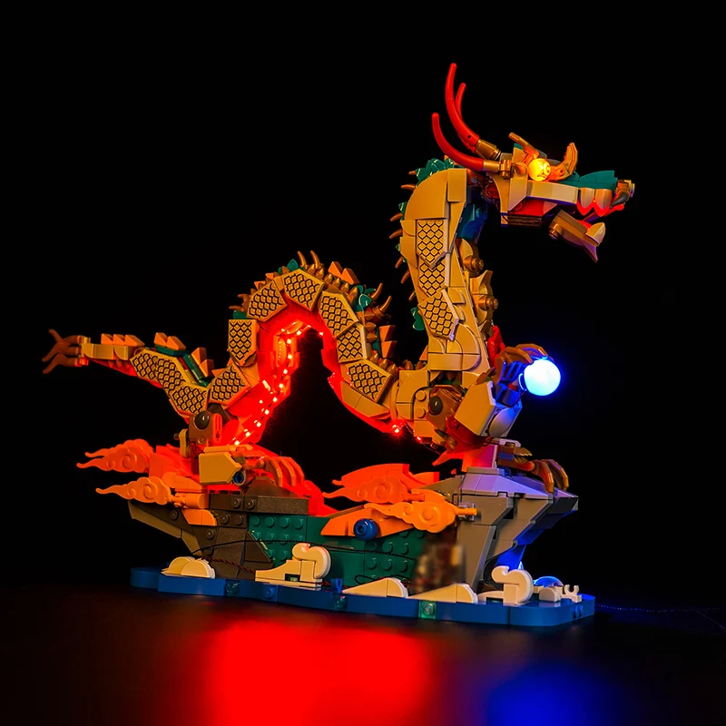 The Vonado LED 80112 set is suitable for Auspicius Dragon building blocks (including lighting accessories only)