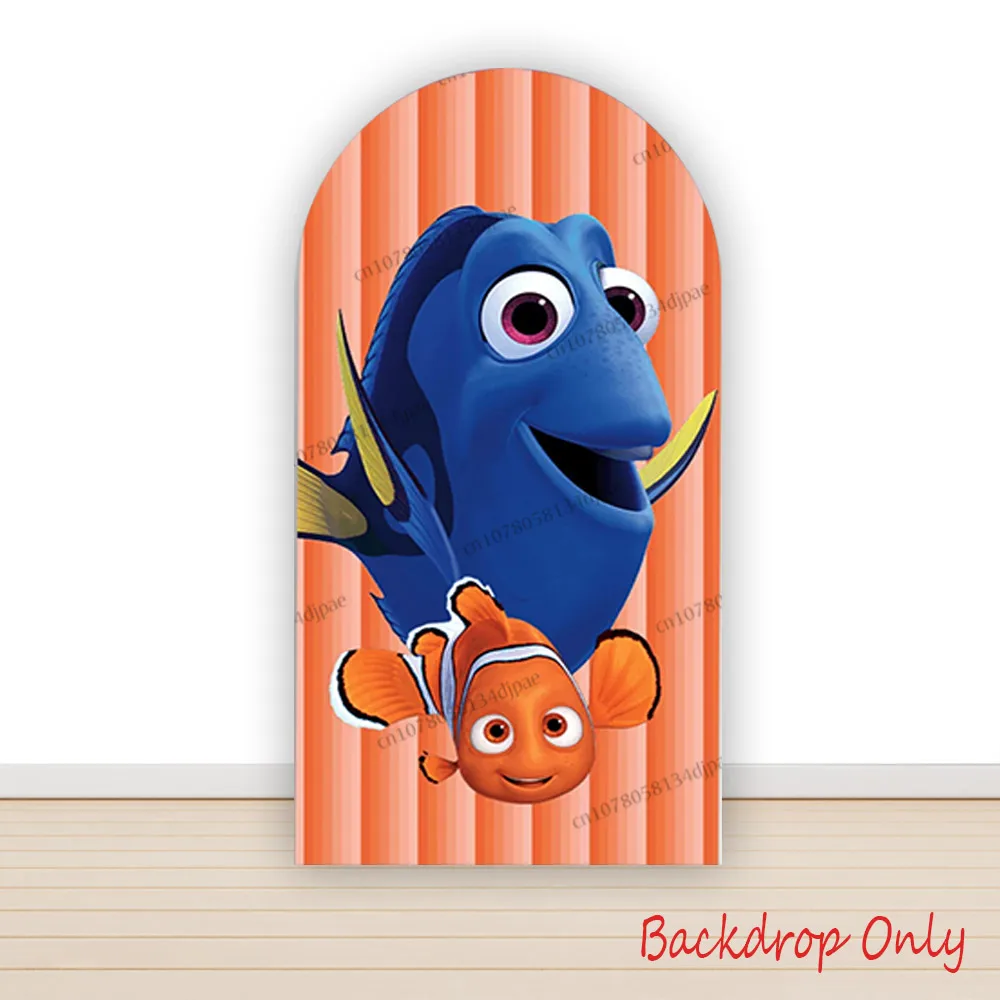 Blue Finding Nemo Background Arch Cover Decoration Idea Child Kids Seabed Birthday Party Backdrop Dory Marlin Banner Photozone image 3