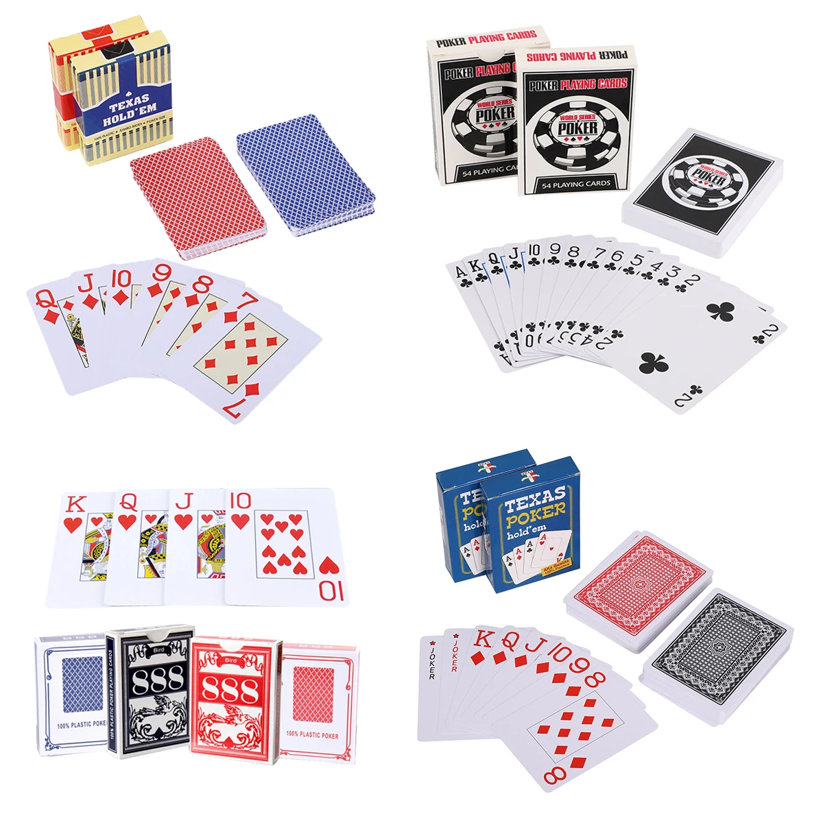 55 قطعة/المجموعة جديد تكساس هولدم أوراق اللعب البلاستيكية شخصية كبيرة مقاوم للماء السلس بوكر بطاقة الجدول مجلس جسر ألعاب 5.8X8.8cm #1