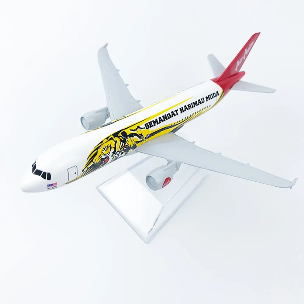 

Масштаб 1/400 самолета Airbus a320 Air Asia Tiger 16 см, модель самолета из сплава, игрушка, детский подарок для коллекции