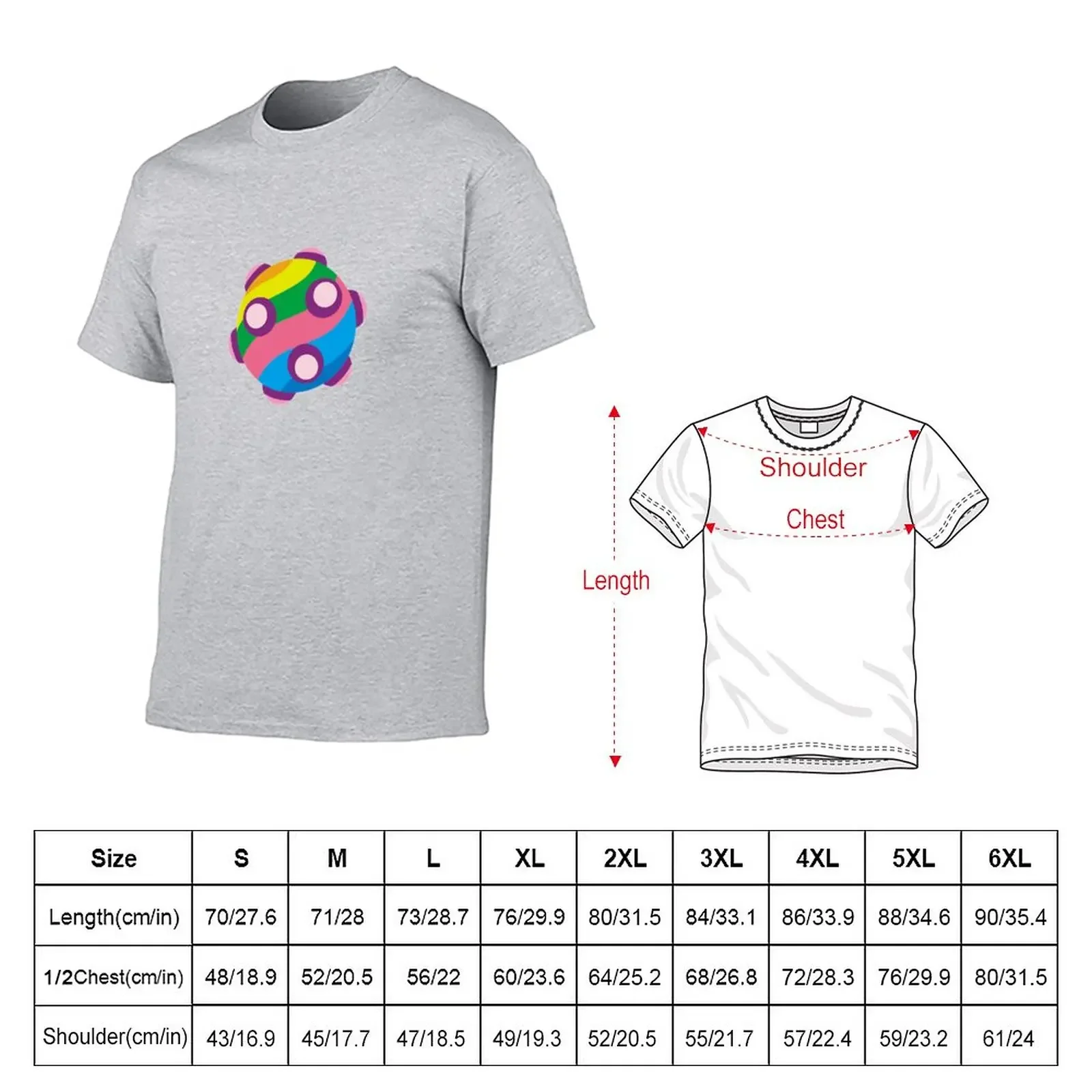 Colorful sticky rolling ball T-Shirt aesthetic clothes kawaii clothes black t shirts for men