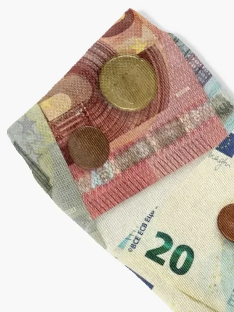 Euro Banknotes and Coins Socks Wholesale Rugby shoes christmas stocking Socks For Men Women's