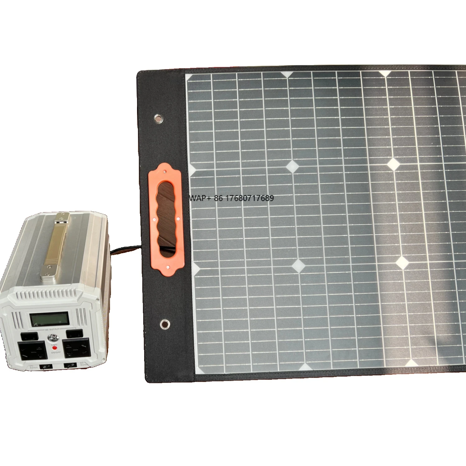 Solar generator lithium battery portable charging power source solar power station