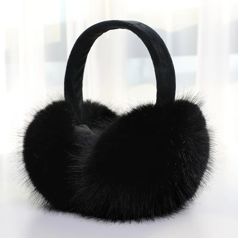 Earmuffs macios do luxuoso para homens e mulheres, monocromático, morno, tampa da orelha, regalos da orelha, proteção da orelha, exterior, frio, inverno, moda