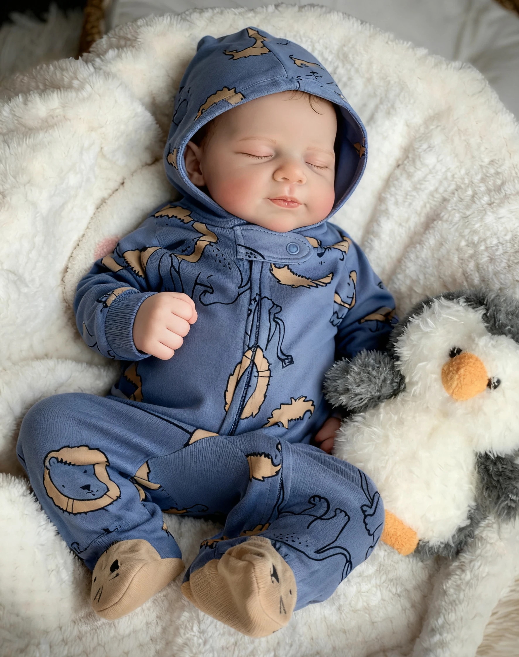 20" Lifelike Cute Soft Princess Reborn Baby Dolls Full Body Fashion Set Toddler Newborn Dolls for Little Infant Girls
