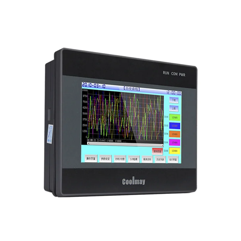 coolmay 4.3 inch plc all in one cost save HMI PLC All in one come with 5 AD 2DA Factory directly Sell