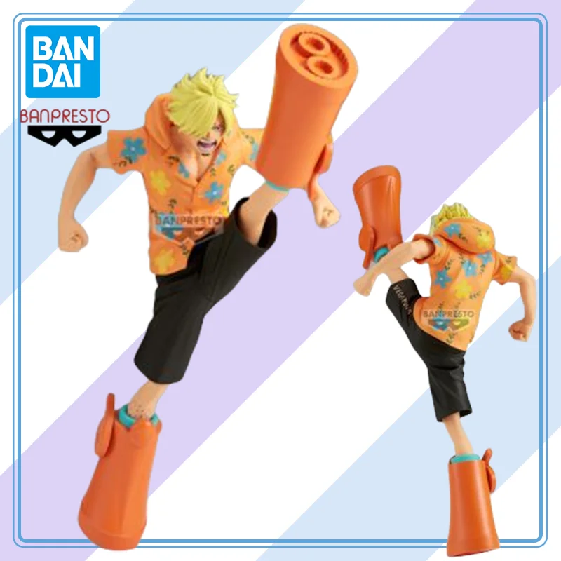 【100% original】BANDAI BANPRESTO One Piece Sanji Battle Record CollectionII colección serie modelo personaje de dibujos animados regalos Juguetes