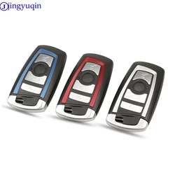 jingyuqin 4B Smart key Shell Cover Case Keyless For BMW CAS4 F 3 5 7 Series E90 E92 E93 X5 HU100R With Uncut Blank Blade