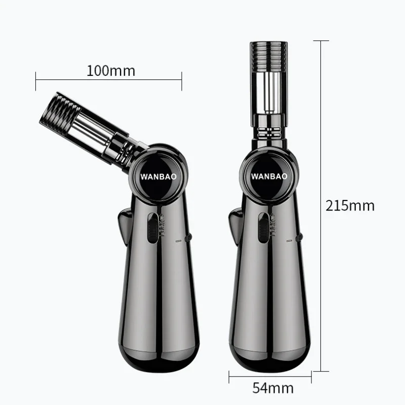 New Torch Gas Windproof BBQ Kitchen Cooking Jet Turbo Cigar Lighter High Capacity Spray Gun Jewelry Metal Welding Gifts For Men