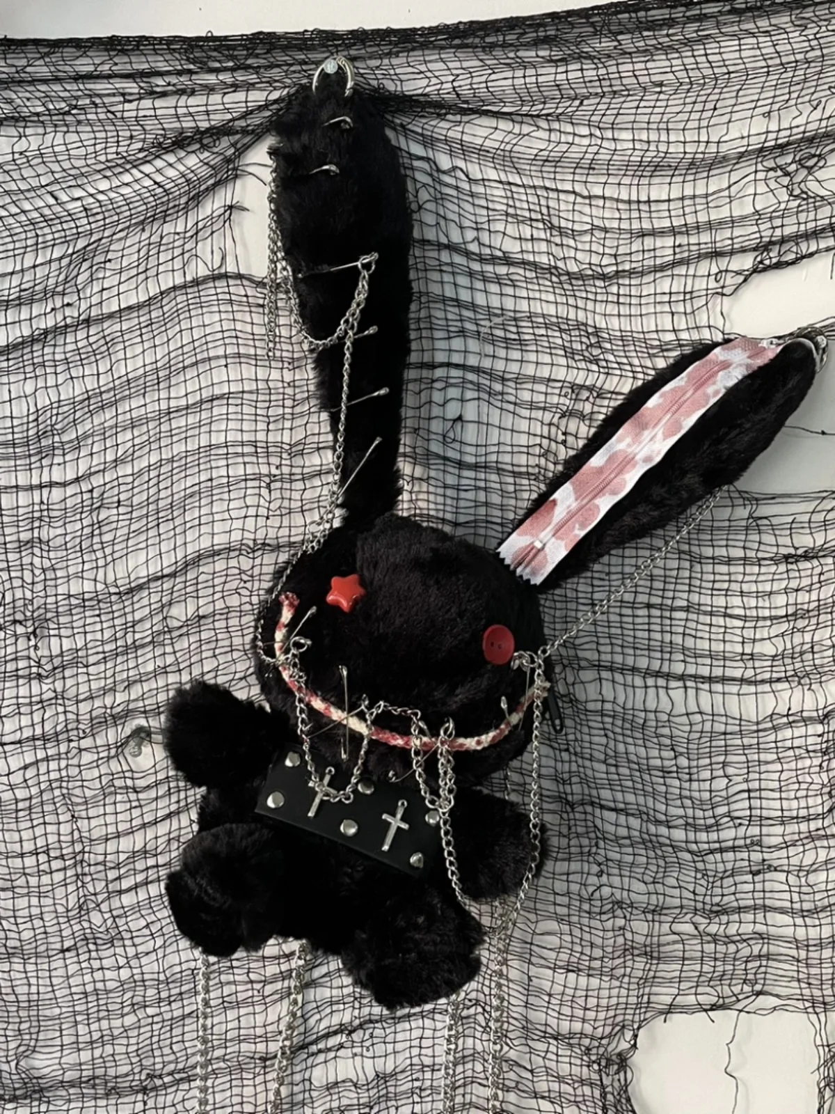 othic Lolita Halloween Cosplay Goth devil spider injured wounded bags Tote Women Y2K Girl Dark Bloody bunny Dolls Shoulder Bag