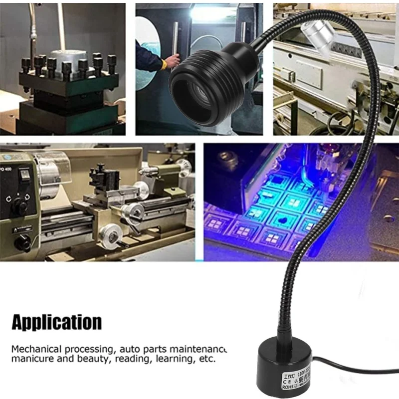 ضوء العمل المغناطيسي 9 واط LED 360 درجة معقوفة التكبير وظيفة مصباح مقعد العمل مع مفتاح التوصيل