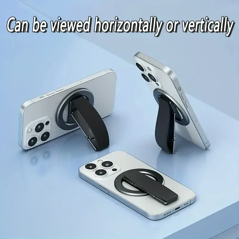 

2025 innovative design aluminum alloy magnetic mobile phone ring holder, 360° rotation, 120° swing, suitable for iPhone 12+