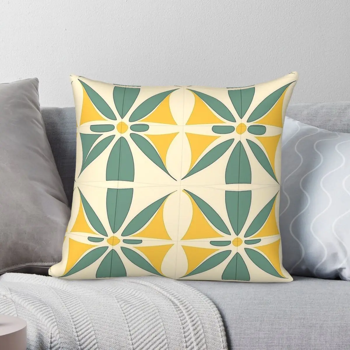 Floral Floral Bloom Emerald Geometric Square Pillowcase Polyester Linen Velvet Pattern Zip Decor Pillow Case Sofa Cushion Cover - Aliexpress Deal