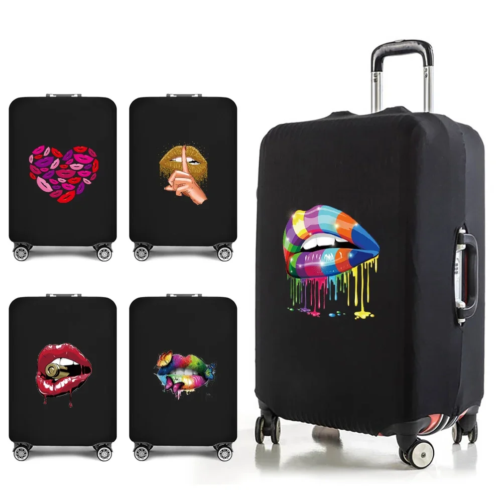 

Travel Essentials Luggage Covers Protective for 18-32 Inch Suitcase Case Traveling Accessories Mouth Print Stretch Dust Cover