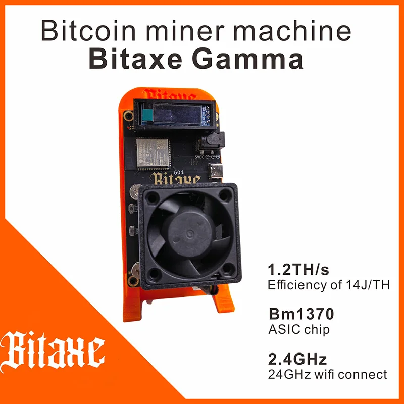 أحدث جهاز تعدين بيتكوين مفتوح المصدر لعام 2025 من Bitaxe Gamma 601 1.2TH/s مع مصدر طاقة