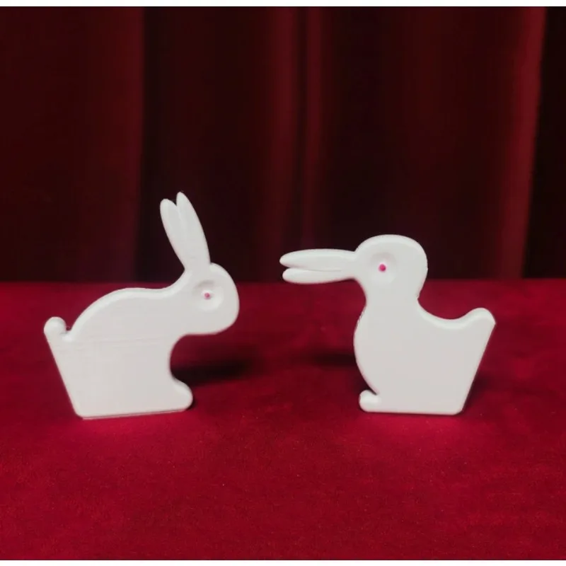 Rabbit Duck Paddle Magic Tricks PVC Edition Rabbit Changes to Duck Visual Transformation Illusion Gimmick Prop Close Up Street
