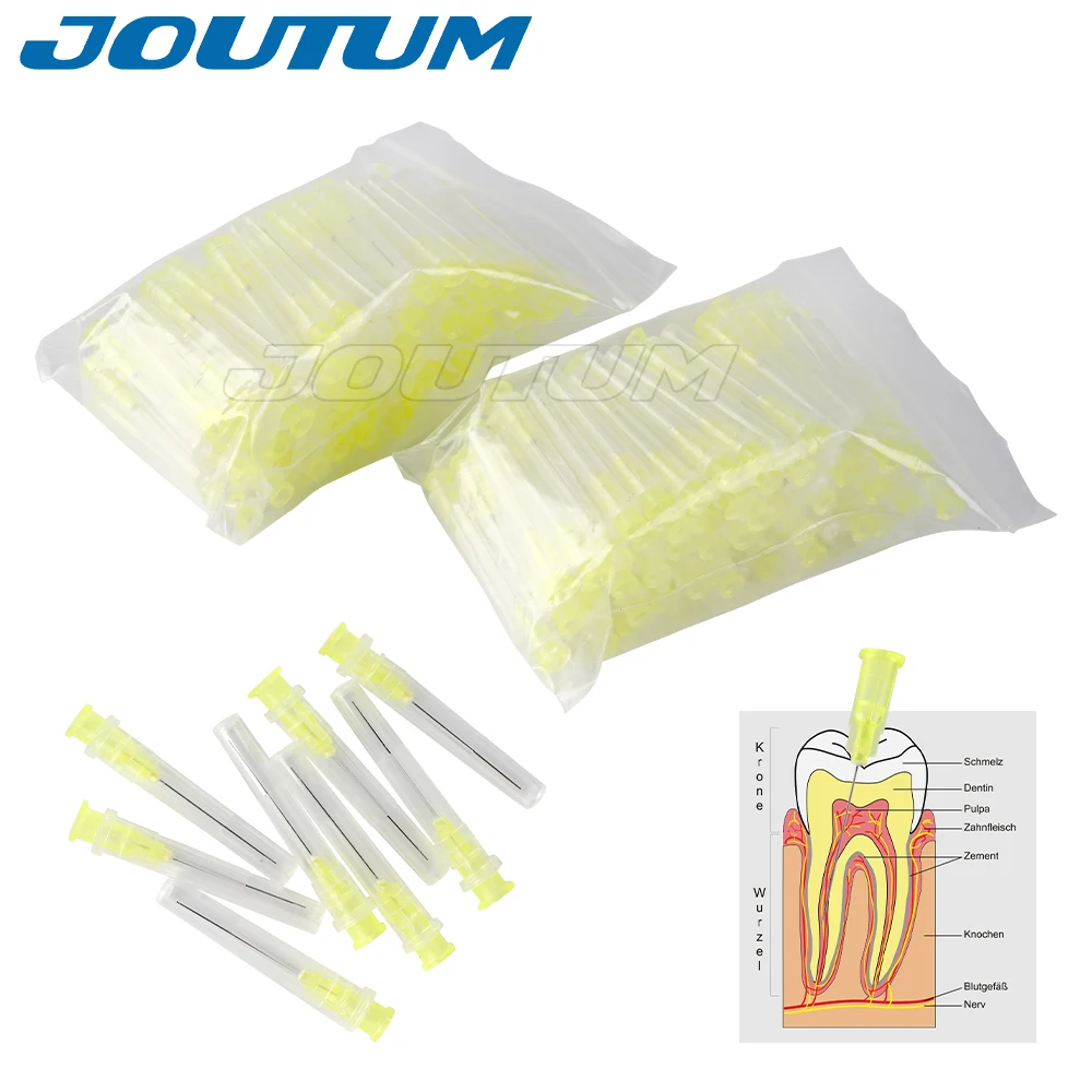 100pcs Dental Endo Syringe Root Canal Washing Needle Tip 25G/27G/30GA 30G End-Closed Side Hole Endo Irrigation Needle Tip