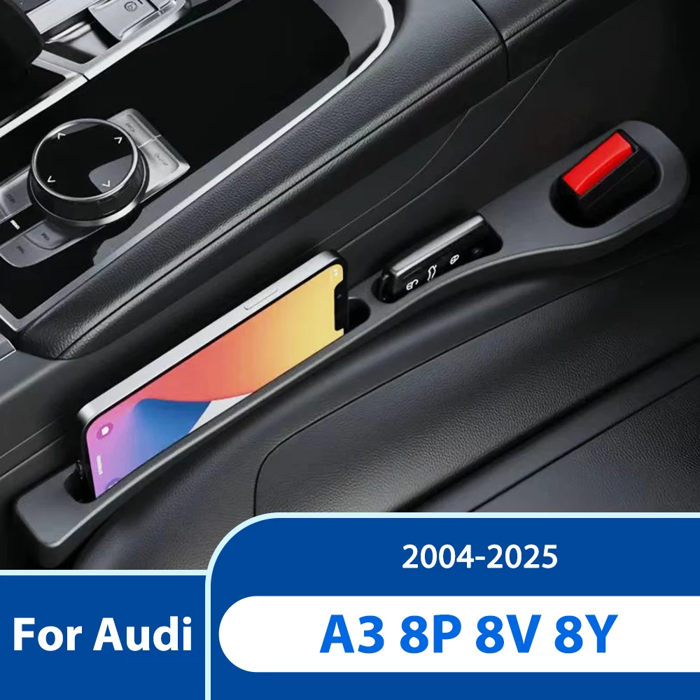For Audi A3 8P 8V 8Y S3 RS3 2004 - 2017 2018 2019 2020 2021 2022 2023 2024 2025 Car Seat Crevice Filler Storage Box Accessories
