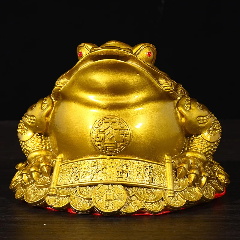 

Бронзовый орнамент в виде жабы, чистая медь - Золотая цикада, подарок для гостиной, офиса, украшение на трех ножках Golde