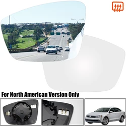 For VW Jetta Mk6 Passat B7 Beetle Classic 2011 - 2019 Usa Version Driver Passenger Door Side Wing Mirror Glass Heated Clip On