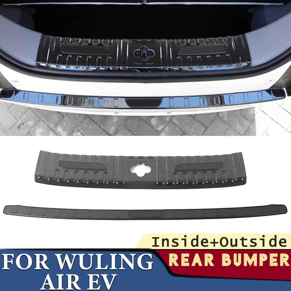 

Trunk Bumper for Wuling Air EV 2023 2024 Car Accessories Stainless Rear Fender Protector Sill Pad Cover Sticker Decoration