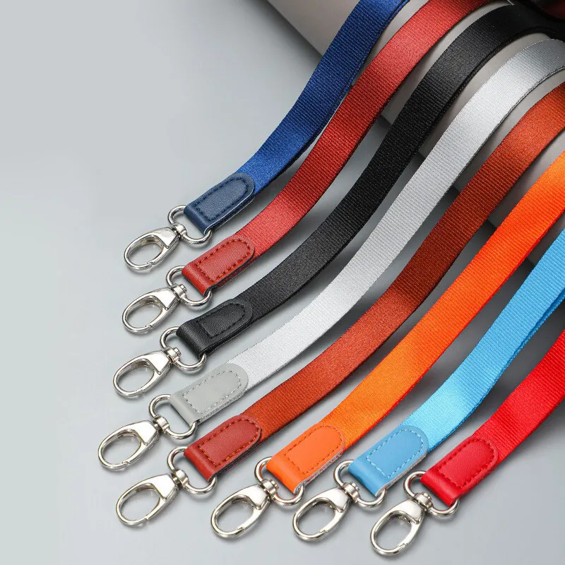 Meerdere kleuren horizontale en verticale werkkaarthouder werknemer badge ID beschermhoes echt leer met sleutelkoord briefpapier