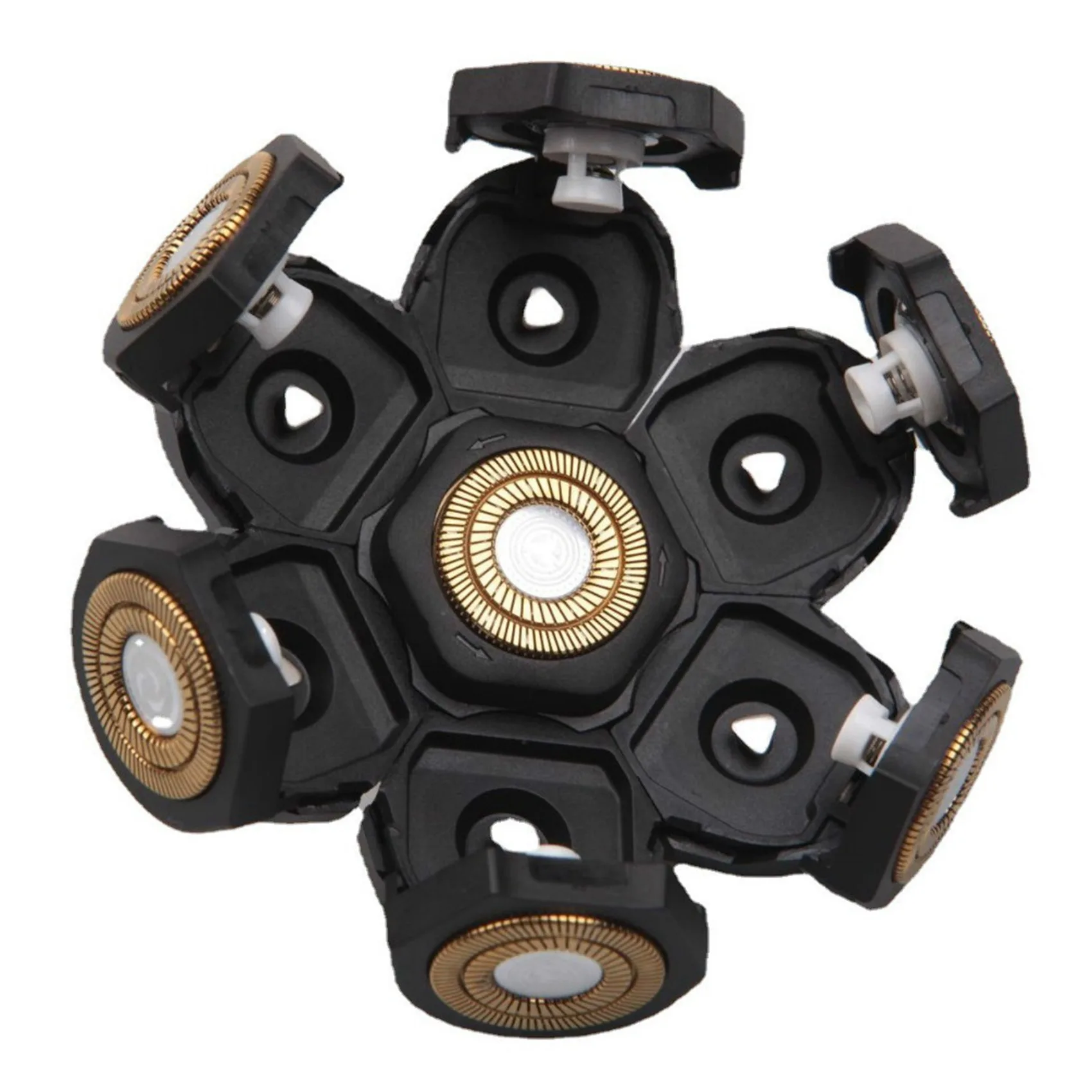 A14G-7D เครื่องโกนหนวดไฟฟ้าหัวเปลี่ยน 7 หัวเครื่องโกนหนวดหัวล้านเครื่องโกนหนวดเครามีดโกนหนวดไฟฟ้าเครื่องโกนหนวดสําหรับชาย (สีปืน)