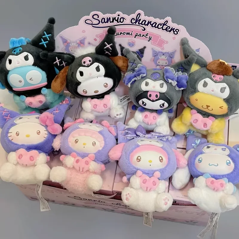 

Новая оригинальная слепая коробка Sanrio Kuromi для дня рождения, виниловая плюшевая серия, загадочная коробка Kawaii, модная коллекция игрушек, Рождественский подарок