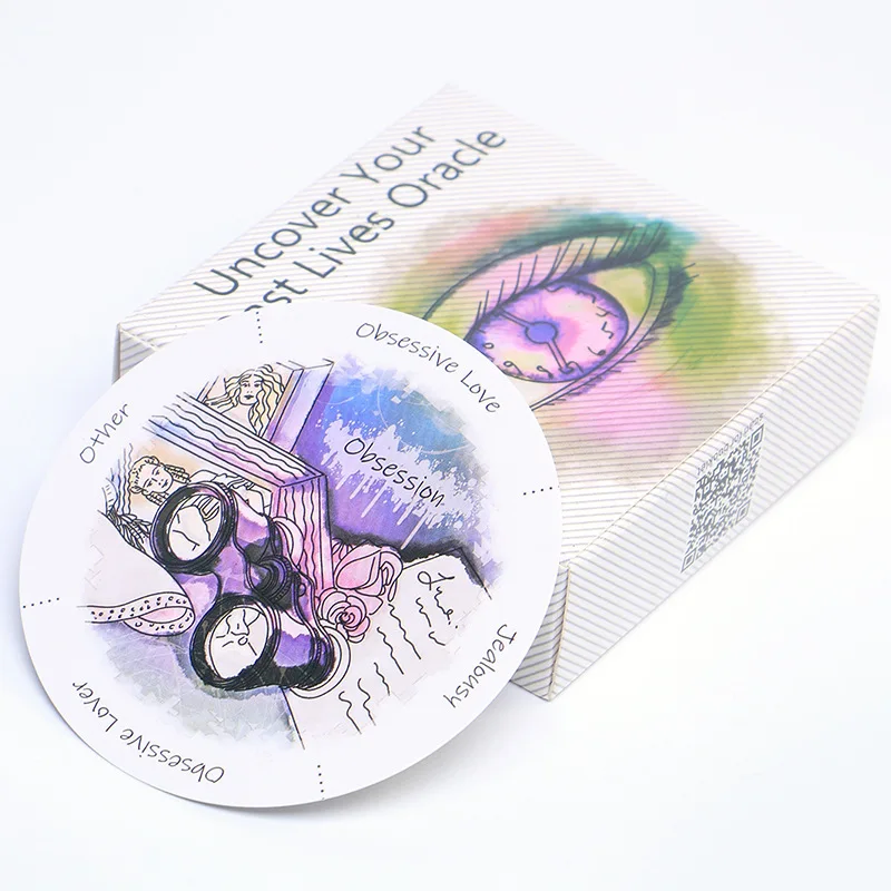 Najnowsze odkryć swoje przeszłe życie Oracle karty Tarot Deck okrągły kształt 87 kart wróżby wróżenie Oracle karty taroty gry
