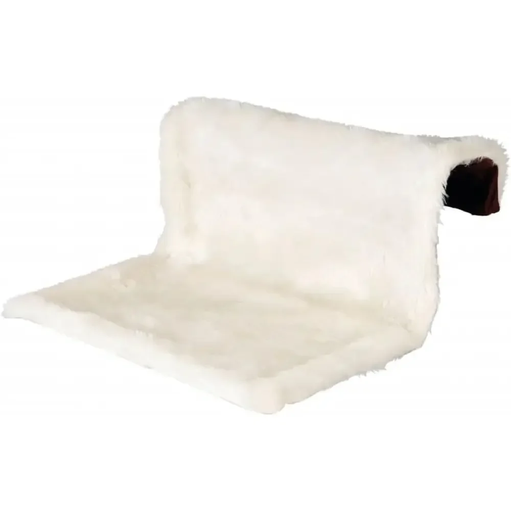 Plush Velour Lounger or Radiator Cover, Cream/Brown, 45 x 26 x 31 cm, 1 Piece