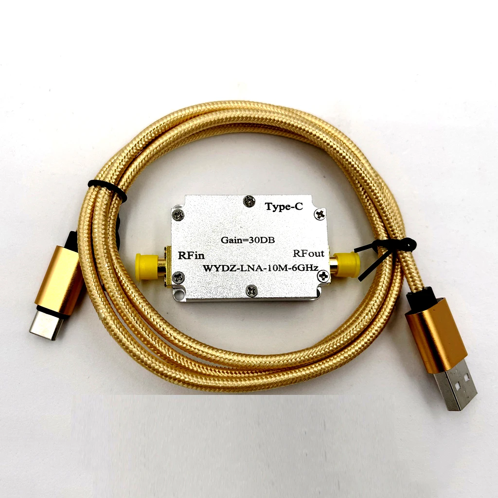 LAN 10Mhz-6GHz High Flat Gain 10DB 30DB 20DB 40DB amplificatore di segnale RF per HAM SDR FM Radio Software TYP-C Power