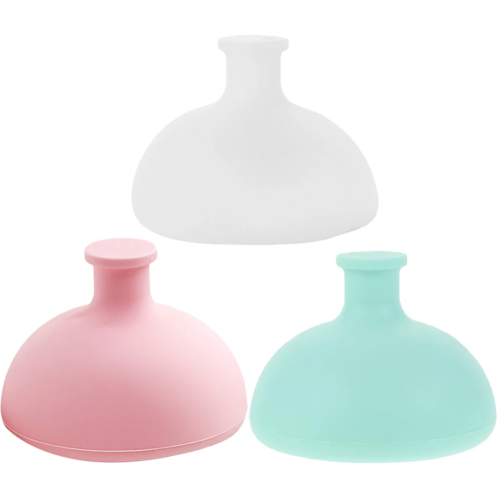 

3 Pcs Percussion Cup Kids Therapy Baby Sputum Racket Beat Device Chest Percussion Cup Child Green White Pink Silicone Handle
