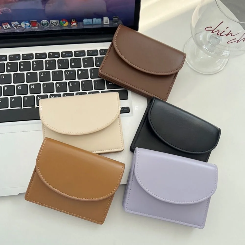 Dopamine Color PU Leather Women Wallets Portable Small Coin Purse Large Capacity Money Bag Muiltcolor Female Card Holders