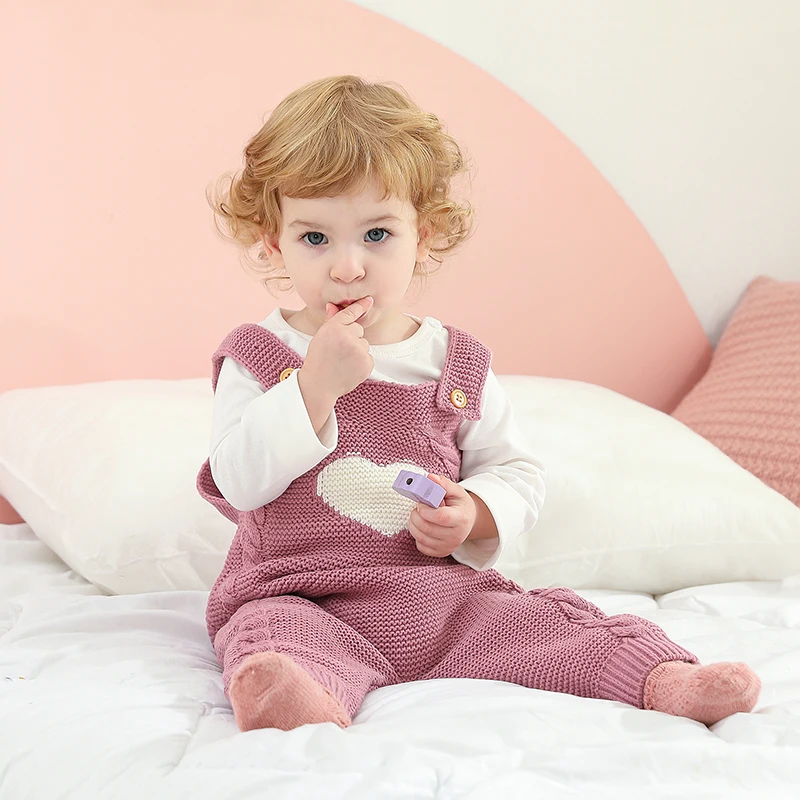 Newborn Baby Rompers Casual Sleeveless One Piece Infant Boy Girl Jumpsuits Playsuit 0-18m Toddler Knit Overalls Children Clothes