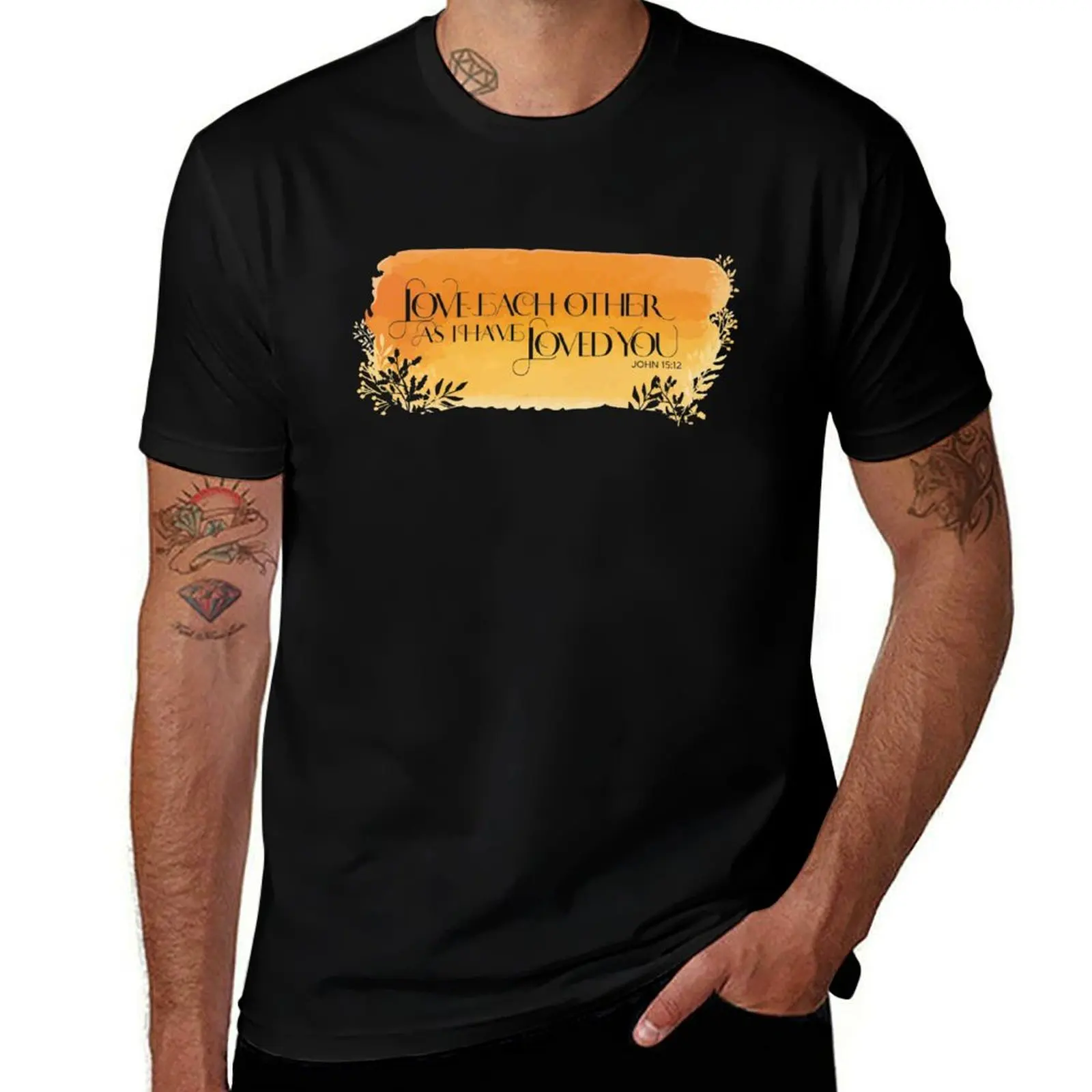 Love each other as i have loved you Jesus quotes T-Shirt Plus Size Quick Dry Sports Tee T-Shirt