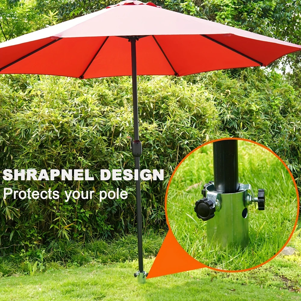 1pcs Outdoor Drying Rack Base Metal Umbrella Anchor Spiral Screw Sturdy Suitable for Garden Backyard Lawn Soil Ground Insertion