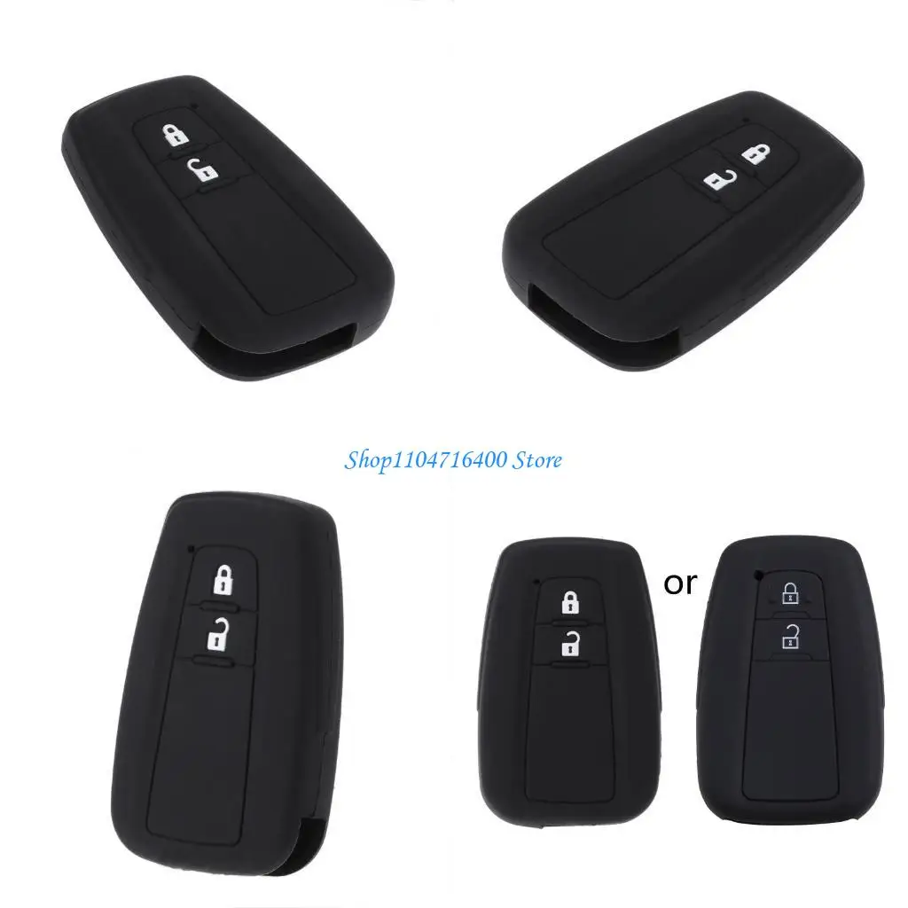 y1gd 2 Buttons Silicone Car for Key for Case Cover Holder For CHR 2017 Priu