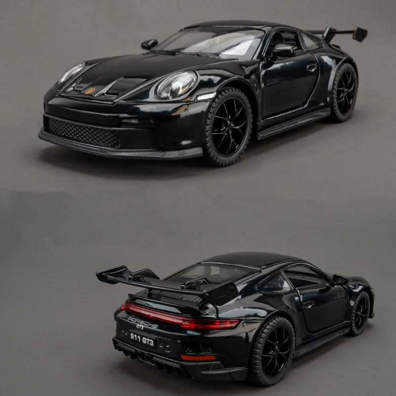 1:32 911 GT3 ฿โลหะผสมกีฬารถDiecastโลหะรถแข่งรุ่นจําลองเสียงและแสงของเล่นเด็กของขวัญ